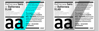 Battersea SLAB‚ designed as a companion to Battersea‚ by A2-Type.