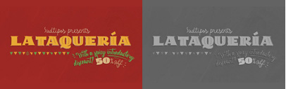 La Taqueria by @sudtipos. 50% off until Oct 24.
