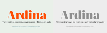 Ardina Display‚ Title and Text by @DSType_Foundry
