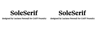 @castfoundry released Sole Serif by @molotro.
