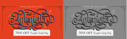 @Latinotype released Antonietta. Antonietta Family is 70% off until Dec 24.