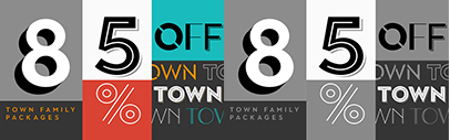 Town comes with 124 styles. 85% off until March 2.