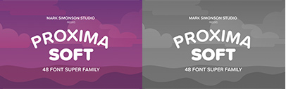 Proxima Soft by @marksimonson. It comes with 3 widths‚ each of which has 8 weights + italics. And it also supports Greek and Cyrillic.
