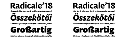 Diurnal&sbquo; a sans-serif version of Nocturno. It comes in two optical sizes.