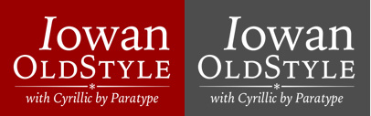 @ParaTypeNews released the Cyrillic version of Iowan Old Style.