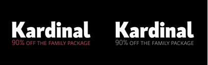 Kardinal designed by Ani Petrova. Kardinal Family is 90% off until April 15.