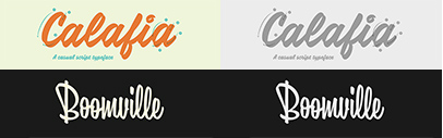 Calafia and Boomville are available at Lost Type Co-op.