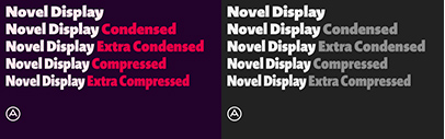 Atlas Font Foundry released Novel Display. Novel Display Complete is $129 until April 30.
