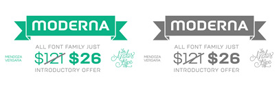 Moderna by Mendoza Vergara. Introductory Offer: the Moderna Family is $26 till February 28th.