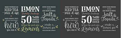 Limon‚ a handmade font collection‚ by Typesenses. Limon Family package is 50% off until May 20.
