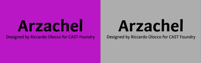 @castfoundry released Arzachel designed by Riccardo Olocco.