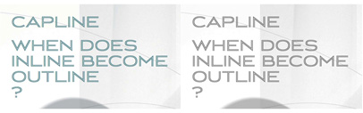Capline‚ a new inline typeface‚ by Jeremy Tankard. It consists of 5 weights and 1 solid weight‚ supporting Cyrillic & Greek.