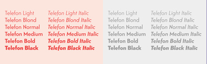 @monokromfonts added italics and three new weights to Telefon.