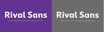 RIval Sans by @mostardesign. 85% off until October 7.