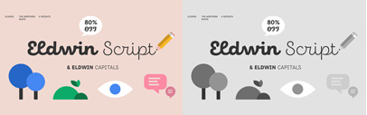 Eldwin designed by Ksenia Belobrova. 80% off until January 12.