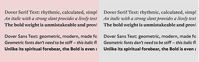 @tinytypeco released Dover Serif Text and Dover Sans Text.