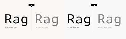 FF Attribute Mono and Text by Viktor Nübel. It also supports Greek and Cyrillic. 75% off for a limited time.