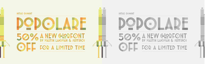 @sudtipos released another color font‚ Popolare‚ designed by Martin Laksman.