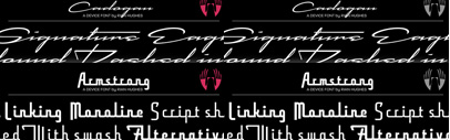 Device has released Whiphand‚ State‚ Cadogan‚ and Armstrong. Six other typefaces ( http://myfonts.us/mJP0c2 ) that came out in 2012 became now available at MyFonts.com.