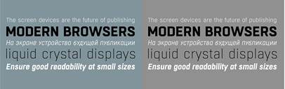 Boxed‚ a squarish typeface supporting Cyrillics‚ by Tipo Pèpel. Introductory offer 70% off till March 26th.