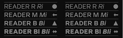 Reader from Colophon Foundry was re-mastered and extended.