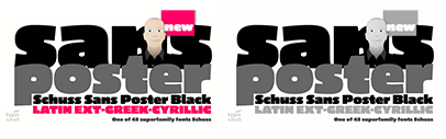 Schuss Sans CG Poster Black by Jochen Schuss