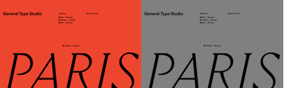 New foundry: General Type Studio (@general_type) run by Stéphane Elbaz. Cambon&sbquo; Mier and Pilat are available.