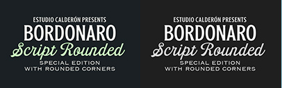 Estudio Calderon released Bordonaro Script Rounded and Bordonaro Spur Rounded.