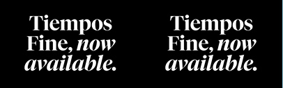 @klimtypefoundry released Tiempos Fine.