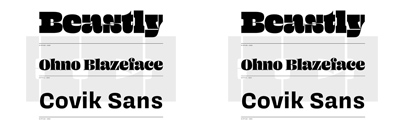@OHnoTypeCo released three new typefaces; Beastly‚ Ohno Blazeface‚ and Covik Sans.