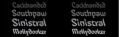Mollydooker designed by @sponcey was added to @futurefonts.