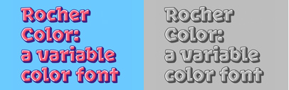 @harbortype released Rocher Color‚ a variable color font.