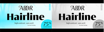 Fontador released Ador Hairline.