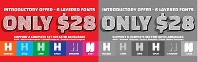 Tipo released Changa&sbquo; a layered typeface.