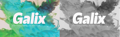 Galix was expanded and now has nine weights + italics.