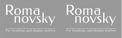 Romanovsky designed by Vasily Buryukov and published by Paratype