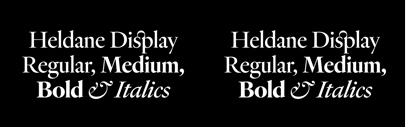 @klimtypefoundry released Heldane Display and Heldane Text.