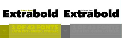 Schuss Sans CG Poster Extrabold by typic schuss