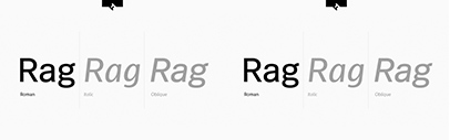 Obliques were added to FF Real. (If you’ve purchased one of the Complete Family Packs of FF Real or FF Real Complete Suite at FontShop or MyFonts‚ you can probably get the Obliques for free. Check out “My Purchases” at FontShop or “Order history & download” at MyFonts.)