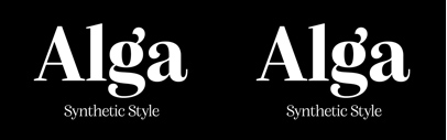 Alga designed by Nova Type Foundry was added to @futurefonts.