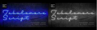 @Tosche_E set up a new foundry‚ Tabular Type Foundry. Three new monospaced typefaces‚ Tabulamore Script‚ Belinsky‚ and Belinsky Text‚ are available.