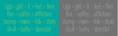 Delgado Sans by Gaslight; thin and contrasted sans for display use‚ supporting Cyrillic.