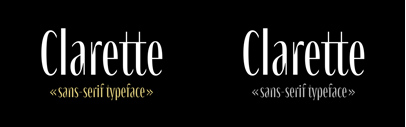 Clarette designed by Sláva Jevčinová was added to @futurefonts.