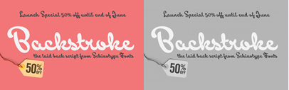 Schizotype Fonts released Backstroke.