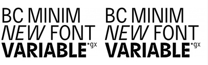 Briefcase Type Foundry released BC Minim designed by Matyáš Bartoň.