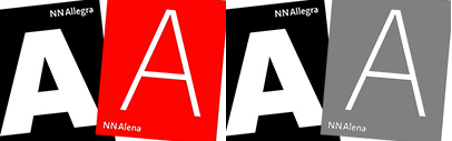 Nouvelle Noire released Alena by Roland Stieger and Allegra by Jost Hochuli‚ which used to be available at abc litera. (Besides it‚ Alena has been available at Lazydogs for two years.)
