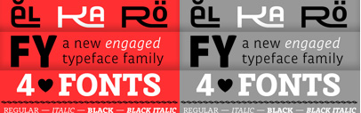 Font You launched. Achille FY‚ Respublika FY‚ Younion FY‚ Lullaby FY‚ and Alice FY are available now.