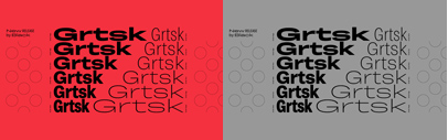Black[Foundry] released Grtsk. It comes with 6 widths&sbquo; each of which has 7 weights + backslants and italics.