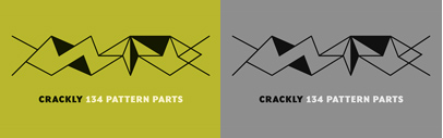 Emigre released Crackly‚ a pattern font‚ designed by Zuzana Licko.
