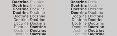 Doctrine‚ the san serif that was used for the new David Bowie album cover‚ became now available. There’s stencil version‚ too.